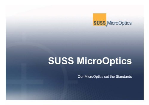 Suss MicroOptics presentation